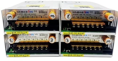 BIVOO Trasformatori da 480 W AC 220 V a DC 5 V 12 V 24 V Alimentatore a commutazione Regolabile 36 V 48 V 60 V 80 V 120 V 160 V 220 V con Display Digitale(Not Adjust Curret,0-36V 0-15A)