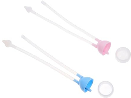 Supvox Nasenreinigungsset Sanfte Reinigung der Säuglingsnasen für Neugeborene und Babys 2 Stück aus Silikon und Pp Einfach zu Reinigen für Zuhause und Reise