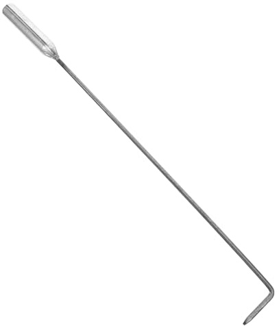 JOINPAYA Kaminhaken aus massivem Stahl 1-teiliger Schürhaken für Feuerschale & Kamin, Extra Lang 40.9cm Feuerhaken mit ergonomischem Griff, Robustes Kaminbesteck Zubehör für Grill, Lagerfeuer