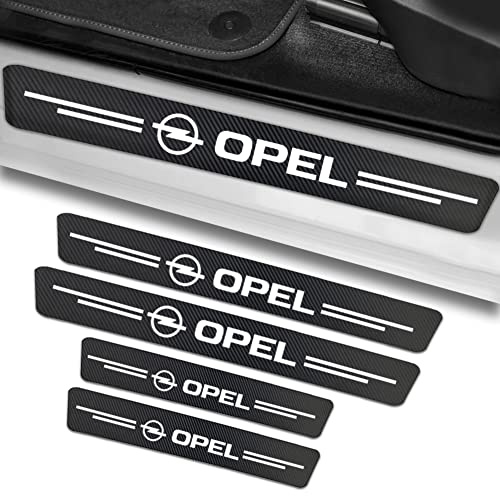 4 Stück Auto Einstiegsleisten Aufkleber für Opel OMAX Vectra Astra Zafira Insignia, Kohlefaser Auto Türkantenschutz, Kratzfest Autotür Schutz