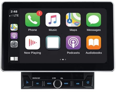 sistema di navigazione GPS per auto Ricevitore stereo per auto doppio DIN da 10,1 per Apple CarPlay, Android Auto