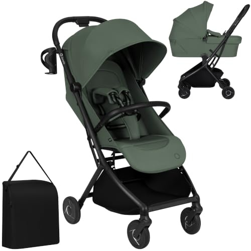 Lionelo Sia Flex Kinderwagen 2 in 1 (0–4 Jahre, bis 22 kg), Reisebuggy | mit faltbarer Babywanne, ultraleicht, kompakt, Einhand-Faltung, UPF50+, 3D-Belüftung, magnetische Gurtschnalle, Liegeposition