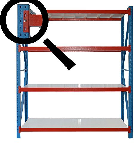 Vesalia Profi Steckregal für Zuhause 172 cm Höhe (Hauptregal - Tiefe: 40 cm; Breite 80 cm)