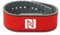 NFC Armband Silikon, individuell programmierbar, wasserfest, flexibel, verstellbar, NTAG 216, 924 Byte, 260 x 27 x 5 mm, Rot
