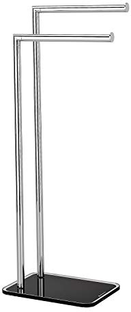 Metaform Handtuchständer in schwarzem Glas Mod. Zero