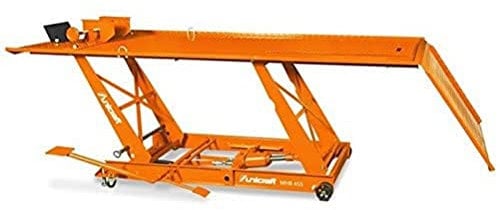Unicraft Motorrad-Hebebühne MHB 455 ( Tragkraft 480 kg, Plattform 220x68 cm, für Kleinkrafträder / Motorrad / Roller)