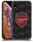 Head Case Designs Officially Licensed Arsenal FC Black Crest and Gunners Logo Soft Gel Case Compatible With Apple iPhone XR