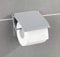 WENKO Toilettenpapierhalter Cover grau - Papierrollenhalter, geschlossene Form, Stahl, 13.5 x 12 x 2.5 cm, Grau