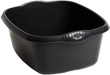 Plastic 39cm Rectangular Washing Up Bowl Kitchen Basin Mixing Sink Bowls Tidy Organizers (Midnight)
