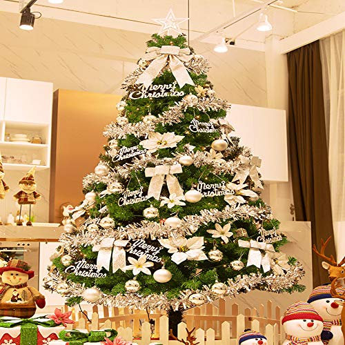 LinYue Albero di Natale PVC Verde Scuro Artificiale Natale Abete