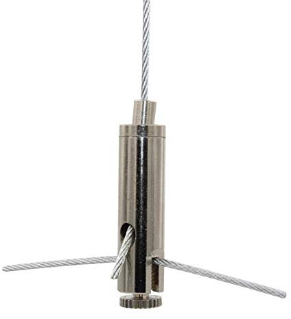 Drahtseilhalter/Gripper 20, Y-Halter mit Schlitz, für Drahtseil Ø1,5mm-2,0mm | vernickelt