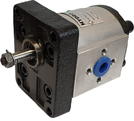 Pompa idraulica, pompa ad ingranaggi, gruppo 1 BG1, europ. flangia, connettori laterali tipo 2, con. albero 1:8, volume di deglutizione selezionabile da 1 cm³/U a 7,8 cm³/U, rotazione a destra