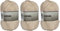 Baumwollgarn Cotofil 100% Baumwolle, perfekt zum Selbermachen und Handstrickgarne (Hellbeige Farbe, 100 g, aprox.220 m Packung mit 3 Stück)