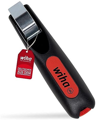 Wiha Herramienta pelacable con cuchilla de arrastre autogirable para cables redondos 130 mm (44240)