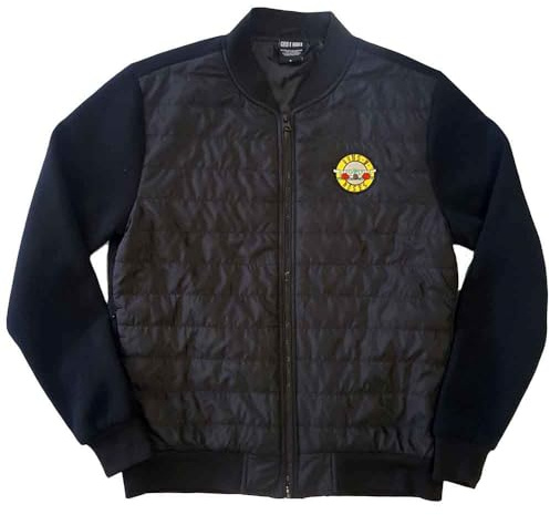 Guns N Roses Quilted Jacke Classic Band Logo Nue offiziell Schwarz Unisex
