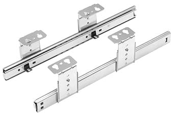 FIX&EASY unterbau Schienen, Auszugschienen höhenverstellbar, Auszug verzinkt 300mm für Scanner Keyboard Docking Station und Laptop Ablage