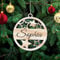 Pet-Jos Personalisierte Namen Wunschtext Logo Weihnachtsbaumschmuck Weihnachtsdeko aus Holz Weihnachtsbaum Deko Weihnachtsdekoration Ornament Holz Christbaumschmuck Firmengeschenk
