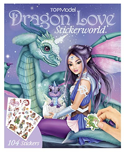 Depesche 11909 TOPModel Dragon Love - Stickerworld Sticker-Buch mit 20 Seiten voller magischer Landschaften und Drachenwelt-Szenerien sowie 3 Doppelseiten mit Drachen und Feen-Sticker