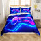 Garçons jeu ensemble de literie 220x240 jeu vidéo manette housse de couette ensemble pour enfants adolescents néon dégradé jeu contrôleur ensemble de literie Parure de lit triangle géométrique, bleu