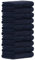 Luckytowel 10er Set Saunatücher 80x200 cm 100% Baumwolle, 600g/m² Oeko-Tex Saunatuch-Set 10er Pack Dunkelblau