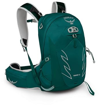 Osprey Tempest Wanderrucksack mit Hüftgurt für Damen, 20 l, erweiterte Passform, Jaspisgrün, Größe XS/S