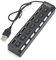 Adaptateur 7 ports USB 2.0 haute vitesse avec interrupteur marche/arrêt pour PC, ordinateur portable, répartiteur, chargeur USB