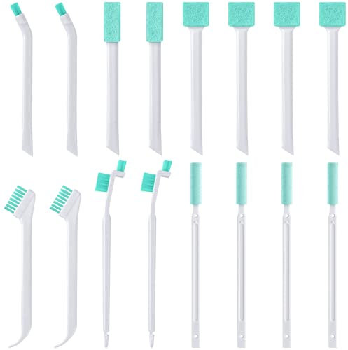 Lumkew Small Cleaning Brushes for Small Spaces, Tiny Household Cleaning Supplies Tools, Mini Crevice Cleaning Brush Scrub Narrow Corner Nook Track Grooves Bathroom Kitchen Home Car Detailing, 16 Pcs