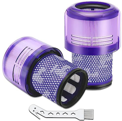 Laukowind V11 Filtro per Dyson, Filtri di Ricambio Lavabile per Aspirapolvere Dyson V11 V15 SV14 Cyclone Animal/Absolute/Torque Drive/Fluffy/Complete Pro, Con Spazzolino di Pulizia, Part # 970013-02