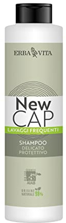 ERBA VITA Newcap Shampoo Häufiges Waschen Shampoo formuliert, um die Kopfhaut zu reinigen, ohne die Haarfasern zu verarmen, 250 ml