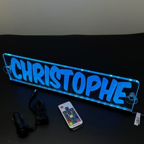 Plaque LED Gravée Camion Stick OLIVIER® – Prénom/Message – RGBW Ambiance Musicale – USB 5V 12V 24V