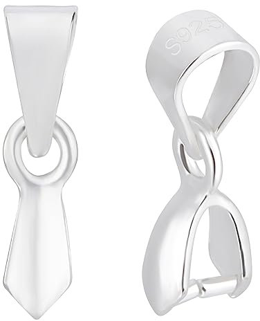 Beebeecraft 1 Box 10 Stück Eispickel-Klemmbügel 925 Charms-Verschlüsse Aus Sterlingsilber Baumelnder Anhänger-Verbinder Für DIY-Ohrring-Halsketten-Schmuckherstellung