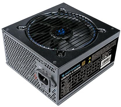 Deep Gaming Energy-V Fuente de Alimentación 850W 80 Plus Gold, Conector PCIe 5.0 600W, Full Modular, ATX3.0, Cables Planos, Ventilador Silencioso de 120mm. Color Negro