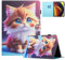 TEDTIKJT Funda para Tablet Lenovo Tab P11 (2nd Gen) 11.5 Pulgadas 2023 TB350FU/ TB350XU Carcasa Cuero PU Protectora Cover con Soporte Función y Auto-Sueño/Estela, Gato Amarillo