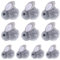 Abaodam Osterhase Mini-Plüsch 10 Stück 4 cm Große Stofftiere Weiche Kleine Kaninchen Hängende Ornamente DIY-Dekorationen Grau