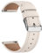 Correa de cuero compatible con Garmin Vivomove 3, Luxe, Style, Sport, Trend - Correa de repuesto de piel auténtica de 20 mm (Starlight)
