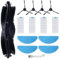 Fixbetter Juego de accesorios para Laresar Mars01 Robot-Aspiradora Piezas Accesorios Incluye 1 Cepillo de rodillos Principal, 4 Filtros HEPA, 4 almohadillas de limpieza, 4 cepillos laterales, 1