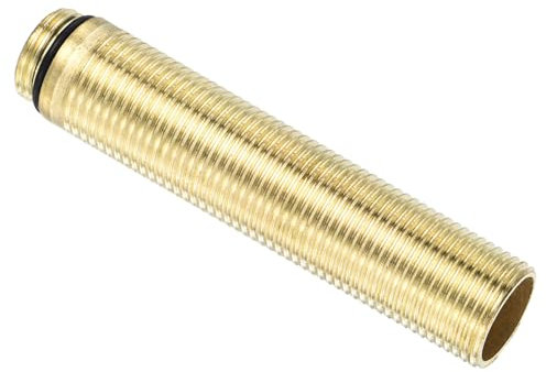 sourcing map 1 Pcs 3.94 Inch x 0.79 Inch Faucet Mount Extension Shank, Stainless Steel Faucet Fittings, Faucet Lengthen Fixed Foot for Bathroom, Kitchen, Yellow