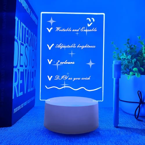 Deluisho Lampada notturna 3D, Luce Notturna Personalizzata, Lampada Notturna per Bambini, 16 Colori Telecomando Dimming Visual Stereoscopic Night Light, Regalo Perfetto per i Bambini (Quadrato)