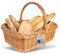 Creative Home Weidentablett Korbtablett mit Henkel | Boden aus unbehandeltem Sperrholz | 55x42 cm (+/-2cm) Tablett mit Tragegriff für Brot, Obst Serviertablett Groß Weidenkorb zum Tragen Aufbewahren