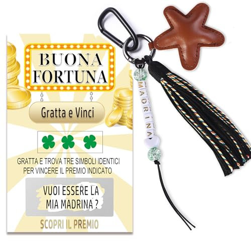 MKISHINE Cadeau Marraine Demande -Annonce grossesse marraine amie Porte Clés Italien