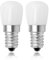 Esoes Mini T22 2W E14 LED Fridge Bulbs 2 Pack White/Warm Lighting Energy-Saving Bulb for Refrigerator/Cooker Hood (Warm White)