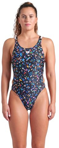 Arena Damen Arena Women’s Performance Confetti Swim Tech Multi Back One Piece Swimsuit Badeanzug (1er Pack)
