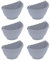 CHPL Etruscan 3.75L Soft Grey Wall Mounted Planter | Half Moon Hanging Plant Pot | Basket for Outdoor Garden, Kitchen Herbs, Balcony Railings, Fences & Shelves | 30.5 x14.5 x 20cm | 6 pack |