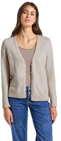 Street One Damen 2515370 Kurzer Cardigan, tusk Cream Mel, 36