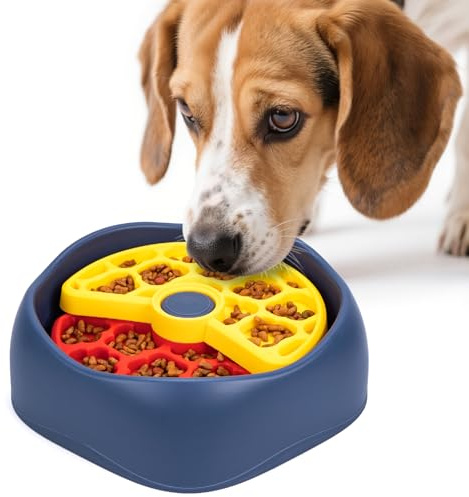 Slow Feeder Dog Bowl Pet - Interactive Dog Puzzle Game Suitable for Small & Medium Size Dogs