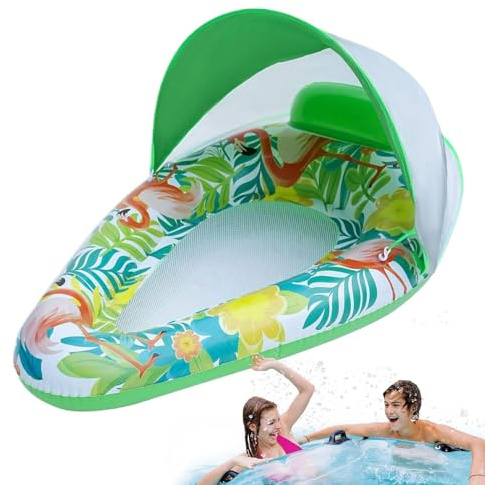 Schlauchboot mit Sonnenschutz, Schwimmausrüstung zum Schwimmen, Floß mit Sonnenschirm für Schwimmen, Insel Sport, Meer