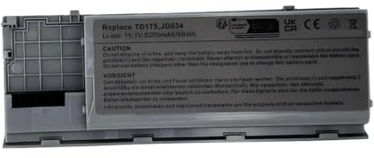 Batterie pour Ordinateur Portable,Compatible avec Dell Latitude D620 D630 D630c Precision M2300,Compatible avec Latitude D630 UD088 TG226 TD175 PC764 FG442 KD492(5200MAH)