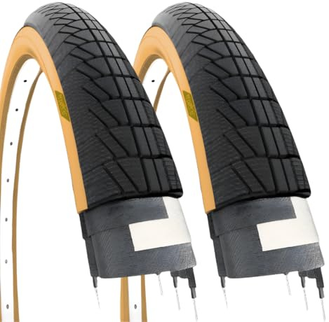 ECOVELO 2 Reifen 20 x 1,75 (47-406) Fahrradreifen für Graziella City Bike Schwarz para