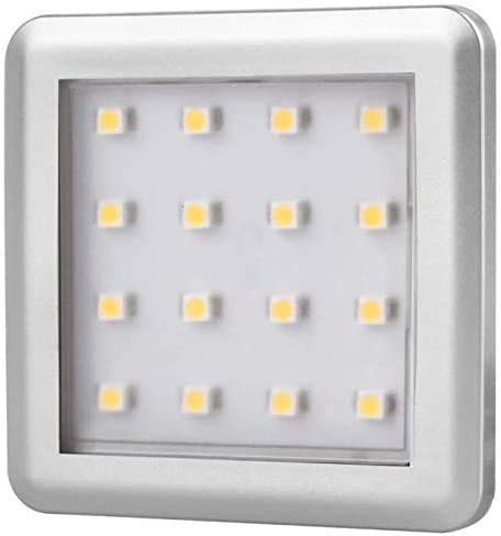 LED AUFBAU Möbel Unterbauleuchte in warm-weiß, neutralweiß oder kaltweiß 12V 1,5W Gehäusefarbe: weiß, schwarz oder silber (Silber - kalt weiß)