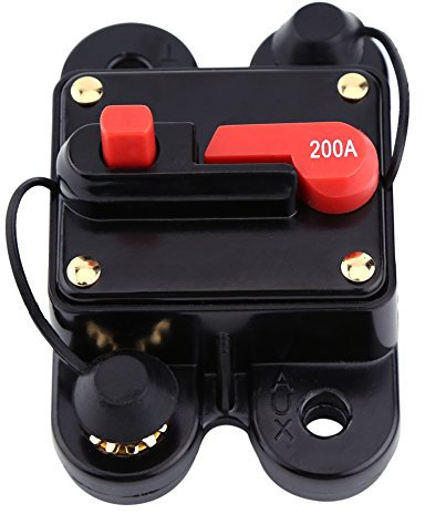 12V-24V 80-300A DC Disjoncteur pour voiture Audio Stéréo avec Réenclenchement Manuel(200A)